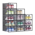 thumbnail image 1 of Cajas para zapatos SONGMICS, apilables, 12 unidades, transparentes, ULSP312B01, 1 of 6