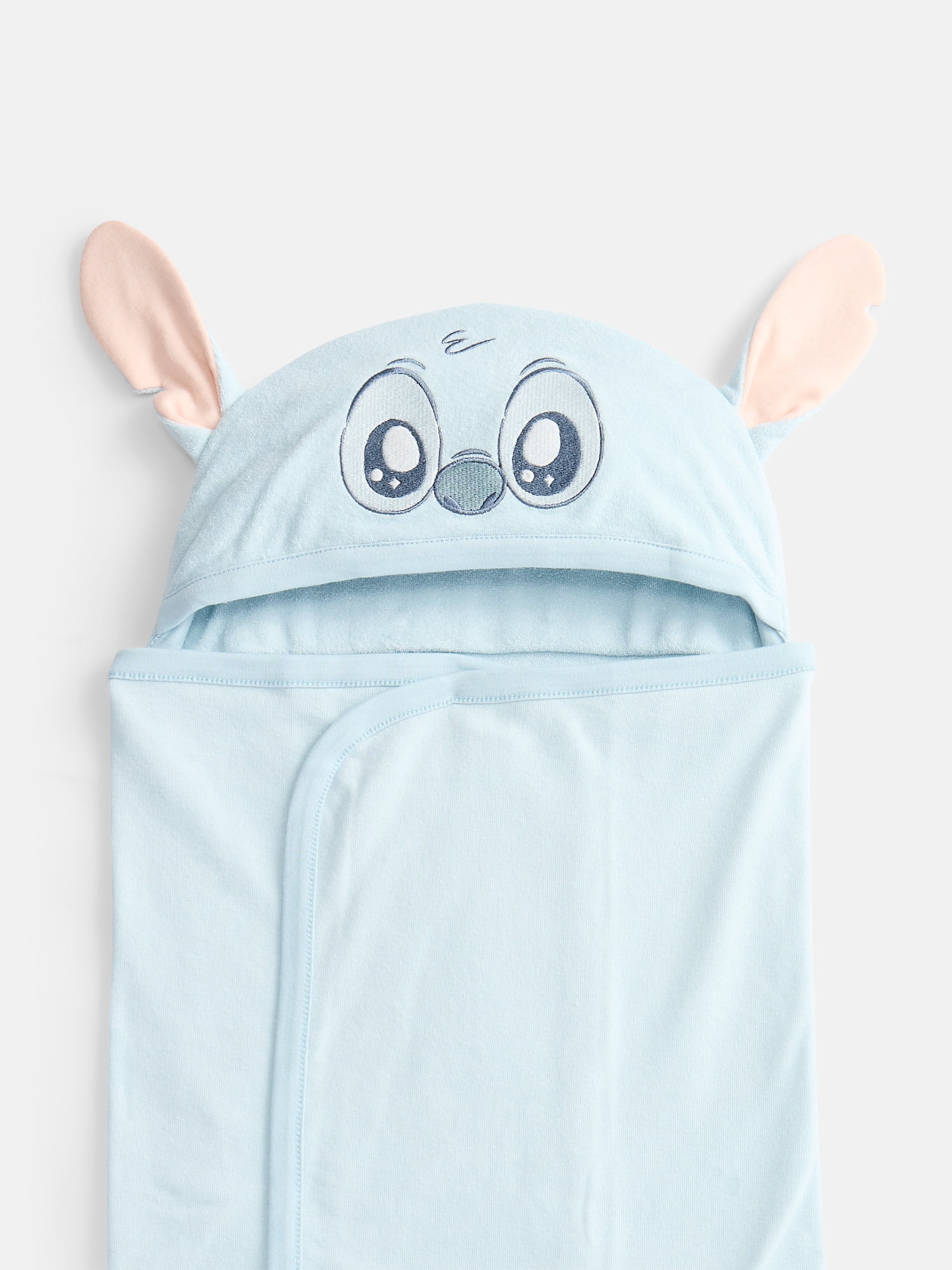 Disney Stitch Infant Baby Bath Set with Hooded Towel and Washcloths, 3-Piece, One Size