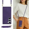 thumbnail image 3 of Nalacover Crossbody Wallet Case for Samsung Galaxy S23 Plus, RFID Blocking Premium PU Leather Shoulder Strap Lanyard Shockproof Magnetic Cover with Card Slots Holder Kickstand Case,Purple, 3 of 8