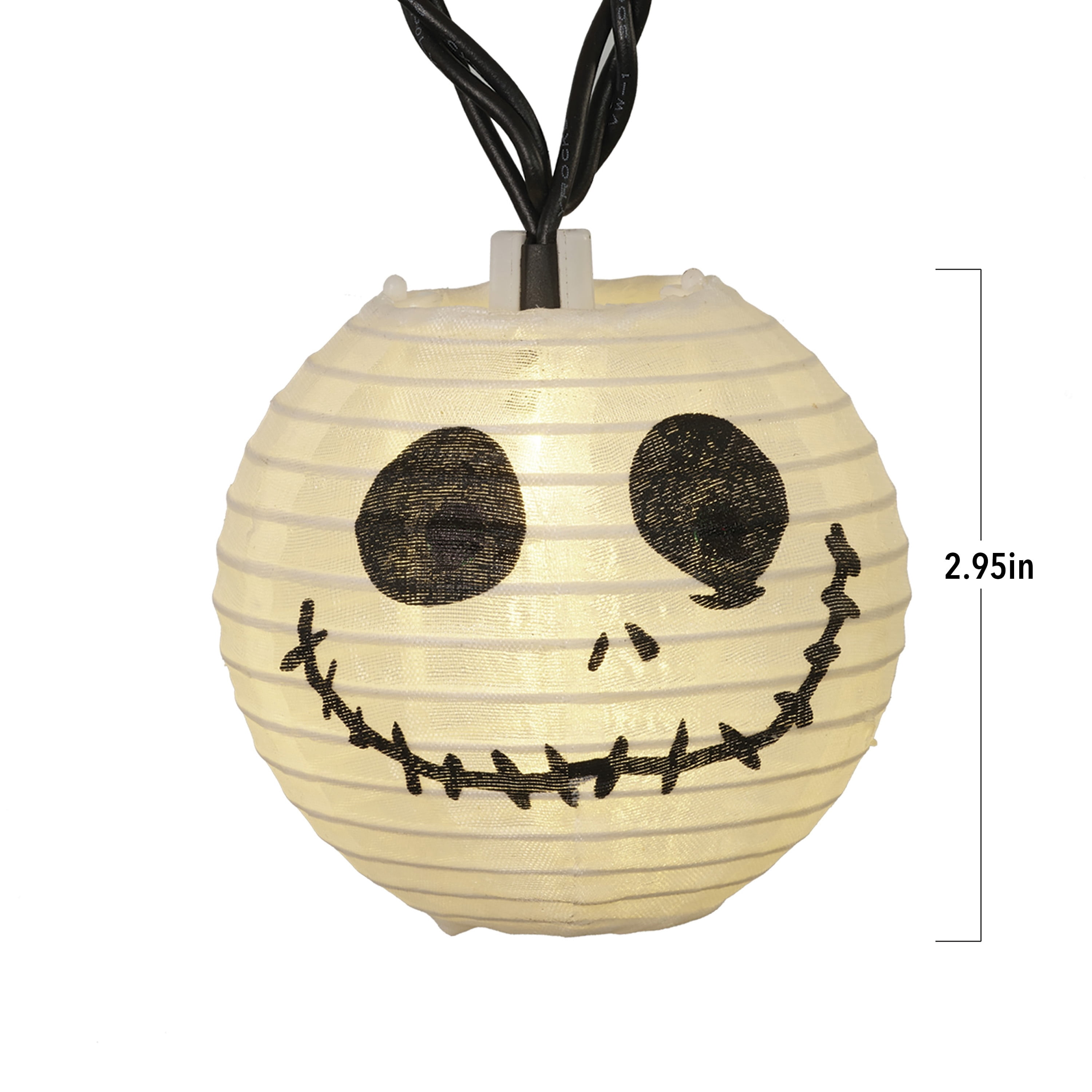Indoor/Outdoor 10-Count LED White Pumpkin Lantern String Lights, Warm White, 6.5', Halloween by Way To Celebrate