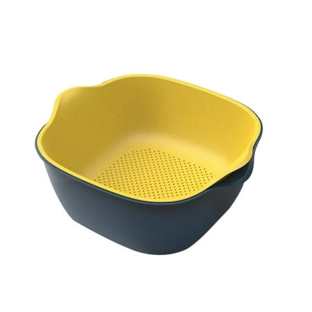 

Vegetable Discount! Leott Double Basket Home Drying Fruit Pot Washing Vegetables Creative Plastic Basket Kitchen Sink Vegetable Dehydrator Clearance Sale Sky Blue