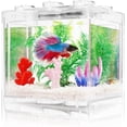 thumbnail image 6 of DOCINPET Small Betta Fish Tank Set, Aquarium Tank Kit with USB LED Lighting, 0.5 Gallon Stackable Fighting Fish Tank Set, 6 of 6