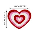 thumbnail image 6 of BGZLEU Valentine's Day Heart Shaped Rug Non Slip Bathroom Rug White Red Pink Bath Mat Shower Mat Decorative Love Floor Mat Washable Doormat Welcome Carpet for Bathroom Kitchen Living Room, 6 of 7