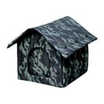 thumbnail image 3 of Casa para gatos callejeros de exterior, resistente a intemperie, con aislamiento grueso y duradero, de tela Oxford para invierno, refugio para Medio, 3 of 7