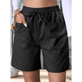 thumbnail image 5 of Omen Casual Shorts Drawstring Comfy Elastic Waist Shorts Summer Pull on Short with Pockets Black XXL, 5 of 7