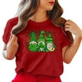 thumbnail image 1 of LSLJS Col Rond Imprimé Trèfle de Saint Patrick Manches Courtes Décontracté Ample Manches Courtes Col Rond Haut/chemise, Cadeaux pour Femmes, 1 of 4