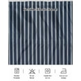 thumbnail image 5 of Navy Blue Striped Wrap Around Bed Skirts for Queen Bed 16" Drop, Bed Skirt with Adjustable Elastic Belt Dust Ruffle Bed Valance for Bedroom Hotel Luxury Modern Abstract Art Aesthetics Bed Frame Cover, 5 of 7