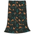 thumbnail image 2 of Pofeuu Deers In The Forest Print Ultra-Soft Micro Fleece Blanket,for Bed Or Sofa,All Season Throw Blankets Flannel Blanket-60"x50", 2 of 7