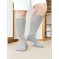 thumbnail image 6 of Spencer 3 Pack Socks for Diabetics Men Women, Extra Width Socks for Swollen Feet, Wide Calf Socks with Non-Binding Loose Top, Gray, 6 of 8