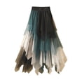 thumbnail image 2 of Gifts Dianli Gauze Pleated Midi Skirt Large Mesh Pleated Layered Tulle Skirt Puffy Flared Design High Waist Pull On Party Performance Festival Tulle Skirt, 2 of 3