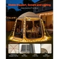thumbnail image 5 of KFFKFF Screen House Tent, 10 x 9.2 ft, 4-8 Person Pop-Up Shelter, Portable Canopy with Carry Bag, Mesh Sides, Ground Stakes, Ideal for Garden, Patio, Backyard, and Outdoor Use, Beige, 5 of 9