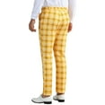 thumbnail image 3 of INSPIRE CHIC Plaid Pants for Men's Color Block Straight Leg Checked Pattern Chino Trousers, 3 of 6