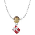 thumbnail image 1 of Delight Jewelry Silvertone Small 3-D Red Present Box with Bow Mia Monkey Charm Necklace, 1 of 4