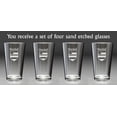 thumbnail image 2 of Marshall Irish Coat of Arms Pint Glasses - Set of 4 (Sand Etched), 2 of 2