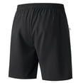 thumbnail image 5 of Trgacdwlo Mens Quick Dry Shorts Elastic Waist Drawstring Men’s Workout Shorts Wide Leg Summer Fishing Gym Shorts for Men with Pocket Black L, 5 of 6