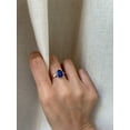 thumbnail image 5 of RatanGems Oval Cut Blue Lapis Lazuli Gemstone Ring, 925 Sterling Silver, 5 of 6