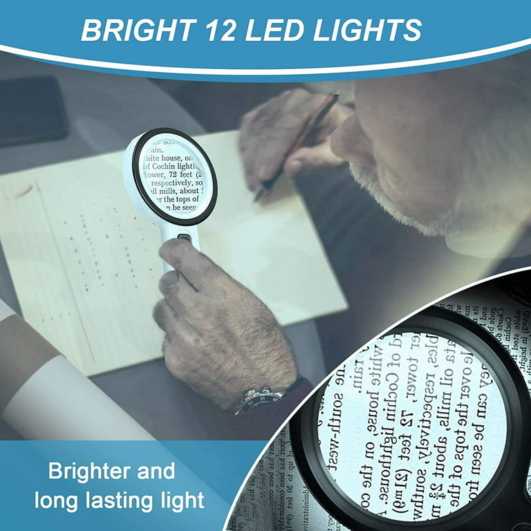 Magnifying Glass with 12 LED Lights 30X