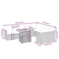 thumbnail image 4 of vidaXL Garden Sofa Set Grey PE Rattan Large Modular Garden Sofa Set, 4 of 5