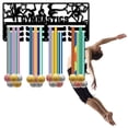 thumbnail image 7 of Sports Theme Iron Medal Hanger Holder Display Wall Rack 3-Line with Screws Javelin Gymnastics 130x290mm Hole: 5mm, 7 of 7