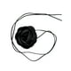 thumbnail image 3 of Collar con cordones de flores, elegante collar gargantilla de flores grandes de estilo retro Negro, 3 of 9