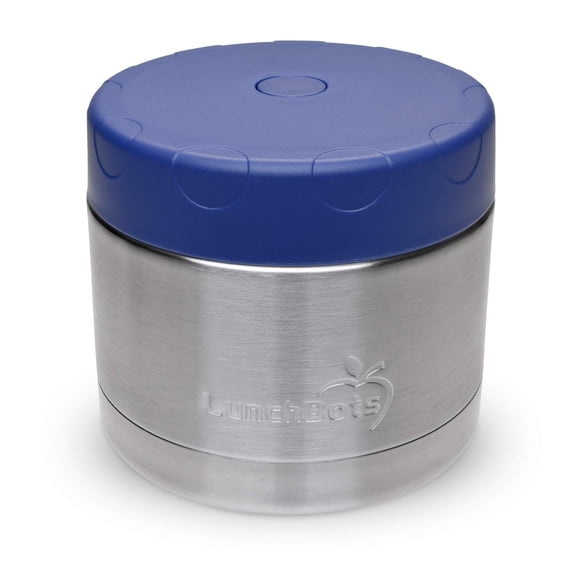 Recipiente térmico para alimentos LunchBots de acero inoxidable, 350 ml, azul marino, 12 oz