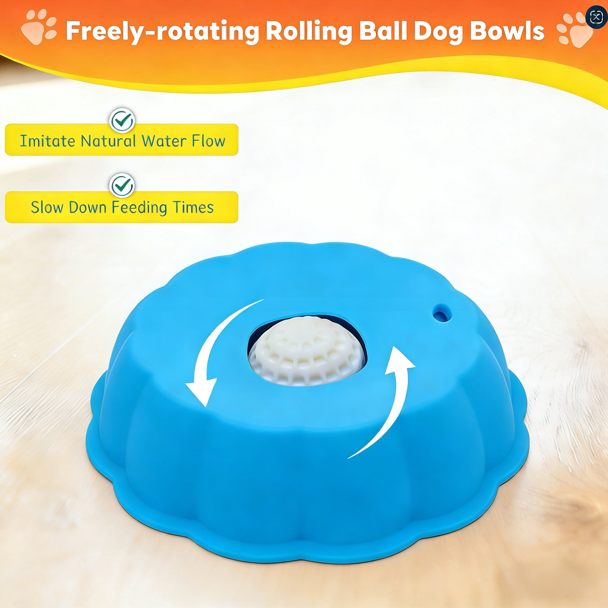 Dog Slow Feeder, Wet Food Liquid Treat Bowl, Anti-Slip Stable Bone Broth Dog Lick Bowl for All Breeds