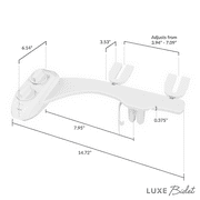LUXE Bidet NEO 185 Plus – Next-Generation Bidet Toilet Seat Attachment with Innovative EZ-Lift Hinges, Dual Nozzles, and 360° Self-Cleaning Mode (White)