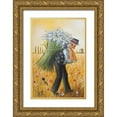 thumbnail image 1 of West, Ronald 17x24 Gold Ornate Wood Framed with Double Matting Museum Art Print Titled - The Lily Picker, 1 of 4