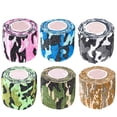 thumbnail image 2 of 12 Roll Wrap Tape Bulk (Assorted and Camouflage Colors Random) Vet First Aid Tape Self Adhesive Adherent, 2 of 8