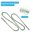 thumbnail image 2 of Uxcell Bow String Replacement with 2 Pcs Brass Nocks 1 Set of Silicone Finger Tab for Traditional Long Bow Recurve Bow Strings Green-Black AMO 66", 2 of 7