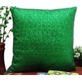 thumbnail image 4 of Yuga Decorative Shiny Metallic Green Sequin Glitter Pillow Cover Throw Cushion Case 12 X 12 Inches, 4 of 5