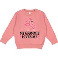thumbnail image 2 of Inktastic Grammie Loves Me Girl Flamingo Toddler Sweatshirt, 2 of 4
