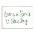 thumbnail image 1 of Stupell Industries Bring A Smile Each Day Phrase Green Cursive, 13 x 19, Designed by Sd Graphics Studio, 1 of 5
