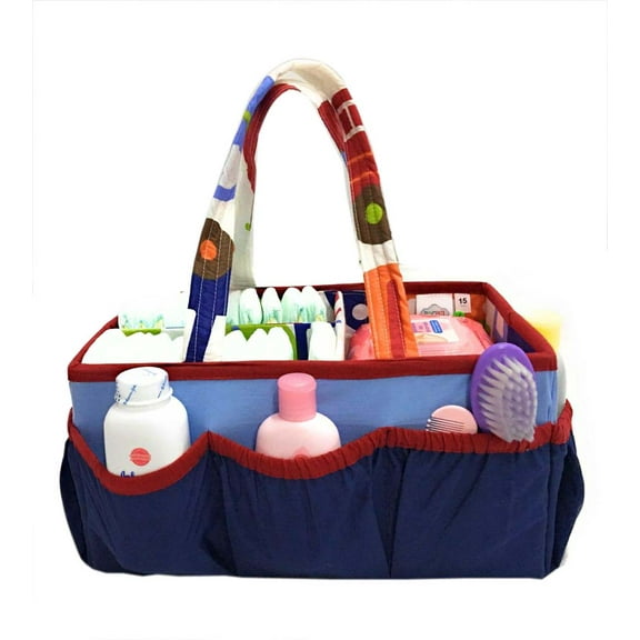Bacati - Nursery Storage Caddy Transportation Blue/Navy/Orange/Red/Green Boys