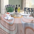 thumbnail image 4 of Coolnut 60"x60" Round Tablecloth, Pink Brown Marble Ink Pattern Modern Table Cover for Home Decoration Washable Table Cloth for Dinner Picnic, 4 of 5