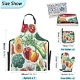thumbnail image 2 of Dreamtimes Watercolor Vegetables Oven Mitts and Pot Holders with Chef Apron,Set of 5 Heat Resistant Kitchen Gloves and Silicone Non-Slip Potholders Adjustable Neck Buckle Chef Apron, 2 of 6