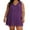 Purple, variant on Horkkom Mini Dresses for Women Plus Size Summer Sleeveless Sundresses Casual V Neck Solid Color Chiffon Dresses L