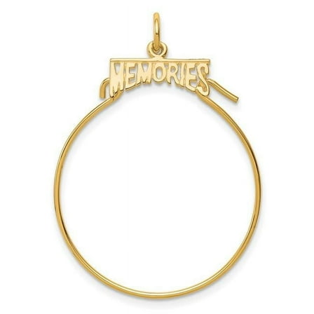 Finest Gold 10K Yellow Gold MEMORIES Charm Holder