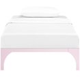 thumbnail image 4 of Platform Bed Frame, Twin Size, Pink, Metal, Bedroom, Modern Contemporary HB35082, 4 of 5