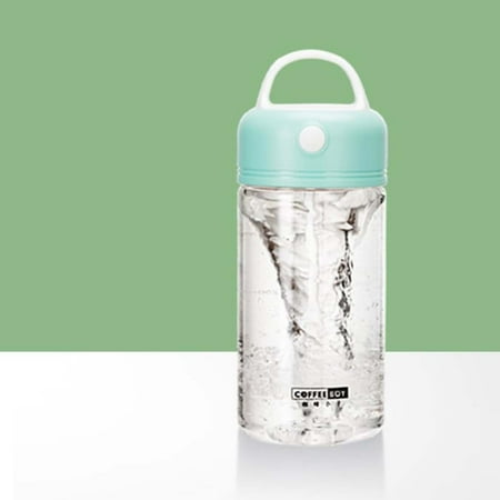 

ZFYXGS Electric Shakes Water Bottle Automatic Stirring Reusable 380ml Green