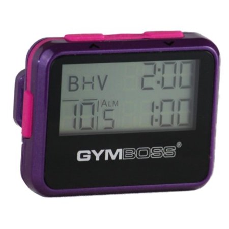 gymboss interval timer and stopwatch - violet/pink metallic (Best Stopwatch For Interval Training)