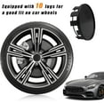 thumbnail image 3 of 4PCS Wheel Center Caps, Snap-in Plastic Wheel Center Hub Cap Cover, Car Rim Hub Caps with 2.13 Inch (54mm) Outer Diameter and 1.97 Inch (50mm) Inner Diameter, Car Accessories (Black), 3 of 6