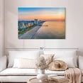 thumbnail image 2 of Elephant Stock Myrtle Beach Coastline Wall Art - Horizontal Canvas Wall Art - Living Room Wall Decor - Beach Canvas - Orange And Teal Decor - 45" x 30", 2 of 8