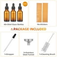 thumbnail image 7 of Garvee 48 Pack 1oz Amber Glass Eye Dropper Bottle with 3pcs Stainless Steel Funnels and Long Glass Dropper and Cleaning Brush - 30ml Leakproof Travel Bottles for Liquids Like Essential Oils, 7 of 7