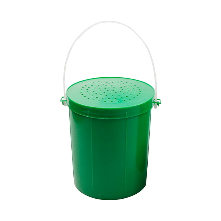 Mairbeon Portable Live Lure Bucket Reusable Plastic Worm Bait Bucket With  Handle Design for Fishing