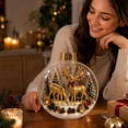 thumbnail image 6 of MYUNNIL Christmas Reindeer Snow Globe Ornaments, 4" Mini Clear Christmas Themed Hanging Ball Decoration with Built-In Warm LED Light, Cute Waterproof Seasonal Pendant for Tree Home Decor, 6 of 8