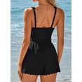 thumbnail image 5 of Asoul Swim Rompers for Womens Tummy Control V Neck Swimsuits with Shorts One Piece Modest Bathing Suits Full Coverage 2026, 5 of 9
