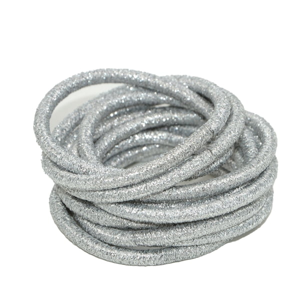 Minnieouse 10 piezas de bandas para el cabello Topknot, diadema de moda, tocado sólido decorativo, soporte Universal para cola de caballo, accesorios sin Accesorio para el cabello Plata Minnieouse AP011340-16B
