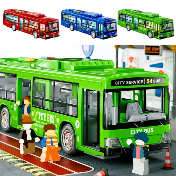 wycnly Toys Children's Simulation Bus Toy Large Door Opening Light Vocal Coachs Model City Bus Model Simulation Baby Bus Toy Coachs Boy Toy Big Savings