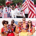 thumbnail image 4 of Topboutique Patriotic Red Blue and White Flower Leis, Patriotic Flower Leis, Memorial Day & Parade Decorations, 4th of July Flower Necklace Garland Wreath for Memorial Day & Parade Decorations, 24 Pcs, 4 of 8